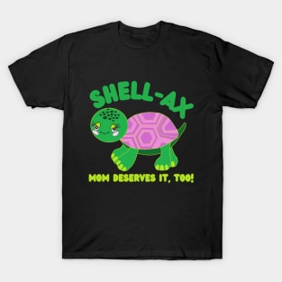 Cute Turtle Drawing Happy Mother's Day Funny Puns Gift T-Shirt